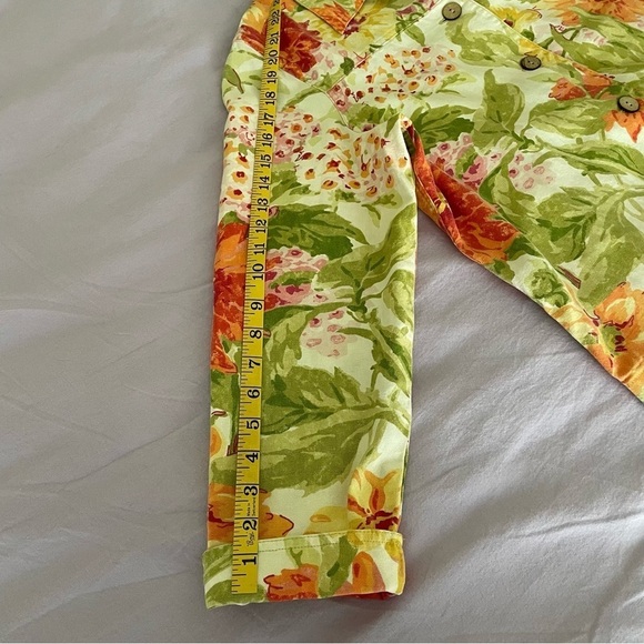 Coldwater Creek 100% Cotton Floral Jacket Spring Colors Button Up Size Petite M - Picture 6 of 11